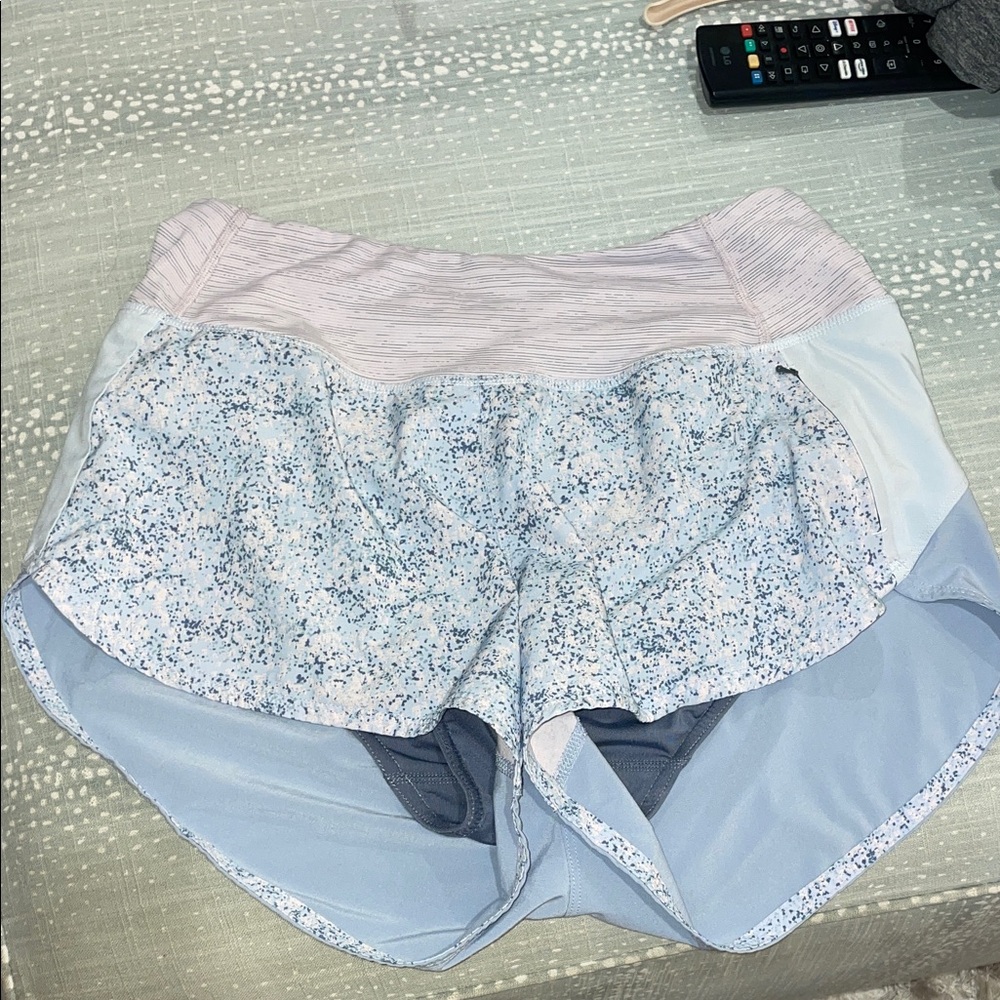 Women's Blue Patterned Shorts